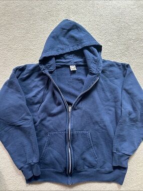 Hanes Men's Navy Full-Zip Hoodie